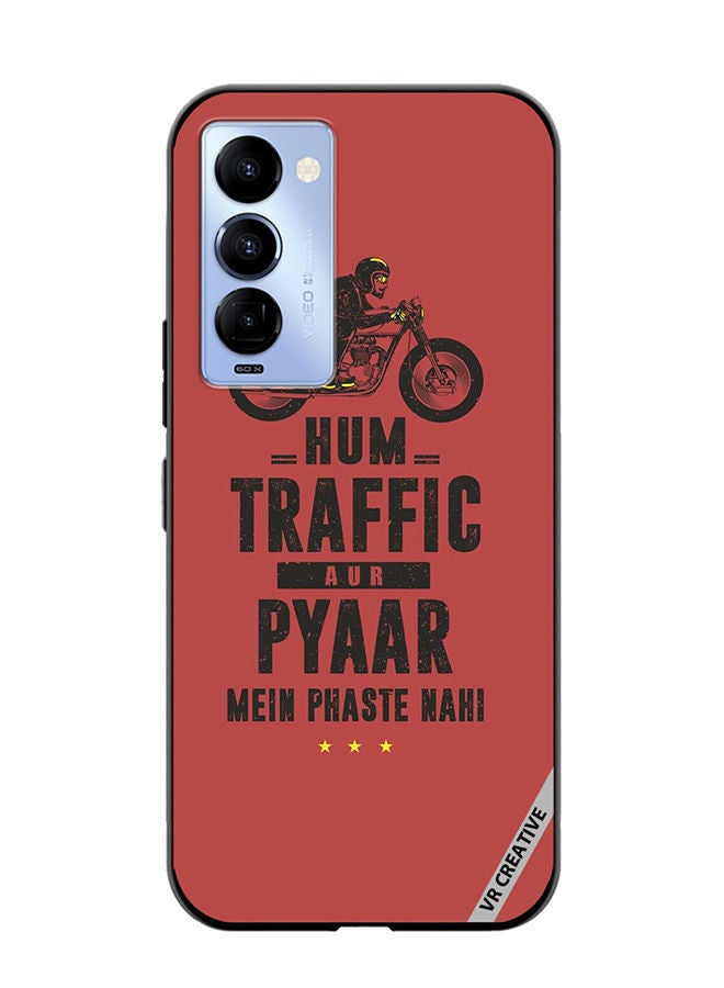 VR CREATIVE Protective Case Cover For Tecno Camon 18/18 P Traffic Aur Pyaar Design Multicolour - Image 1
