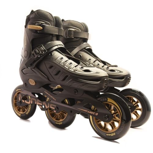 NODENS Unisex_Youth Adjustable Inline Roller Skates-Pack of 1 Pair Gold (Medium (35-38), Gold) - Image 2