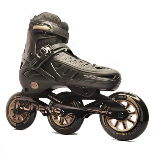 NODENS Unisex_Youth Adjustable Inline Roller Skates-Pack of 1 Pair Gold (Medium (35-38), Gold) - Image 1