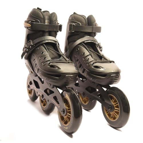 NODENS Unisex_Youth Adjustable Inline Roller Skates-Pack of 1 Pair Gold (Medium (35-38), Gold) - Image 5