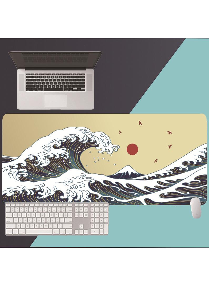 Gift Gaming Mouse Pad Extended Large Mat Desk Pad Stitched Edges Mousepad Long Mouse Pad And Non-Slip Rubber Base Mice Pad 900x400x4mm - Image 1