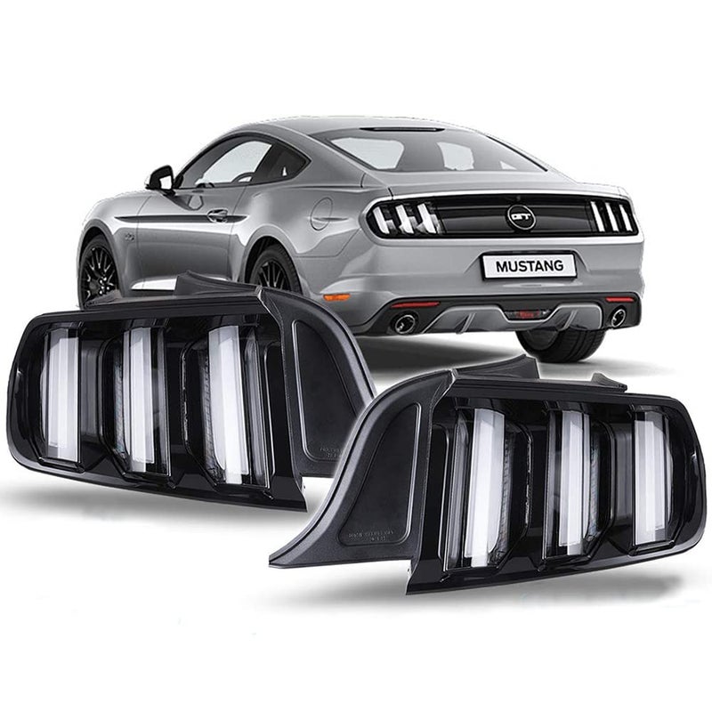 CPW Tail Lights Euro Style Compatible with 2015 2016 2017 2018 2019 2020 2021 2022 Ford Mustang LED Tail Lights Rear Lamps Sequential Plug & Play (Clear) - Image 4