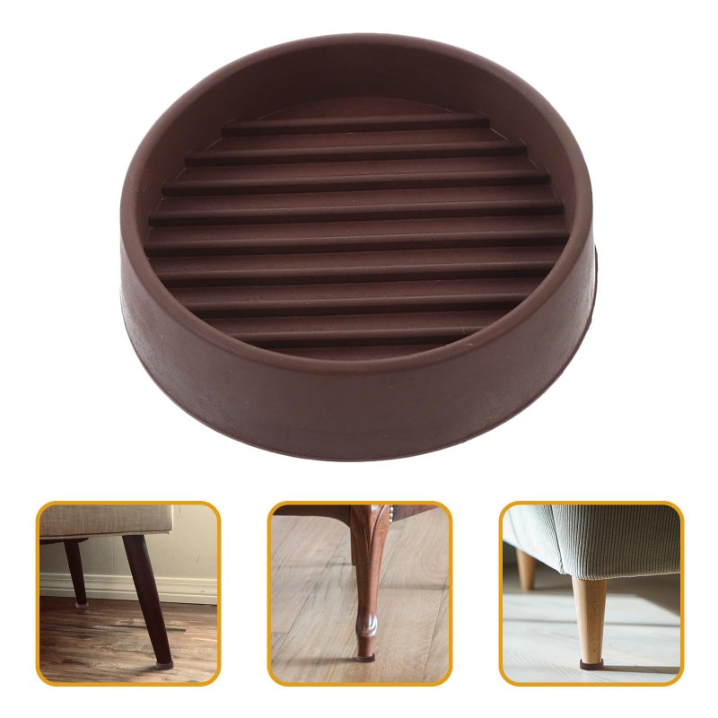 2 Inch Round Rubber Furniture Caster Cups 12 Pack Floor Protectors For Hardwood - Image 4