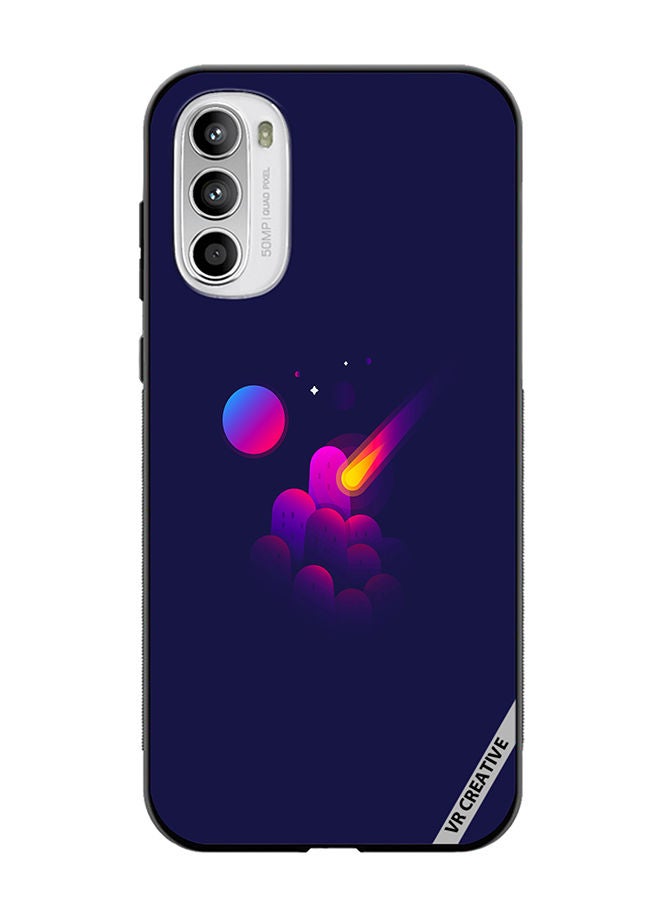 VR CREATIVE Protective Case Cover For Motorola Moto G82 Space Minimalist Design Multicolour - Image 1