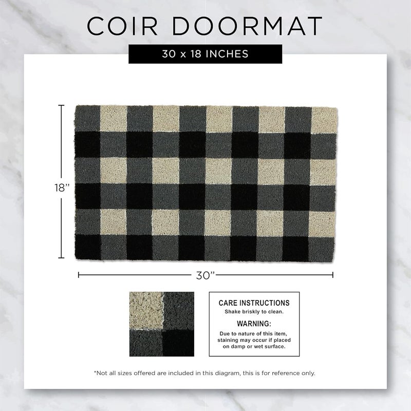 DII Natural Coir Doormat Outdoor Welcome Mat, 17x29, Rusty Orange - Image 3
