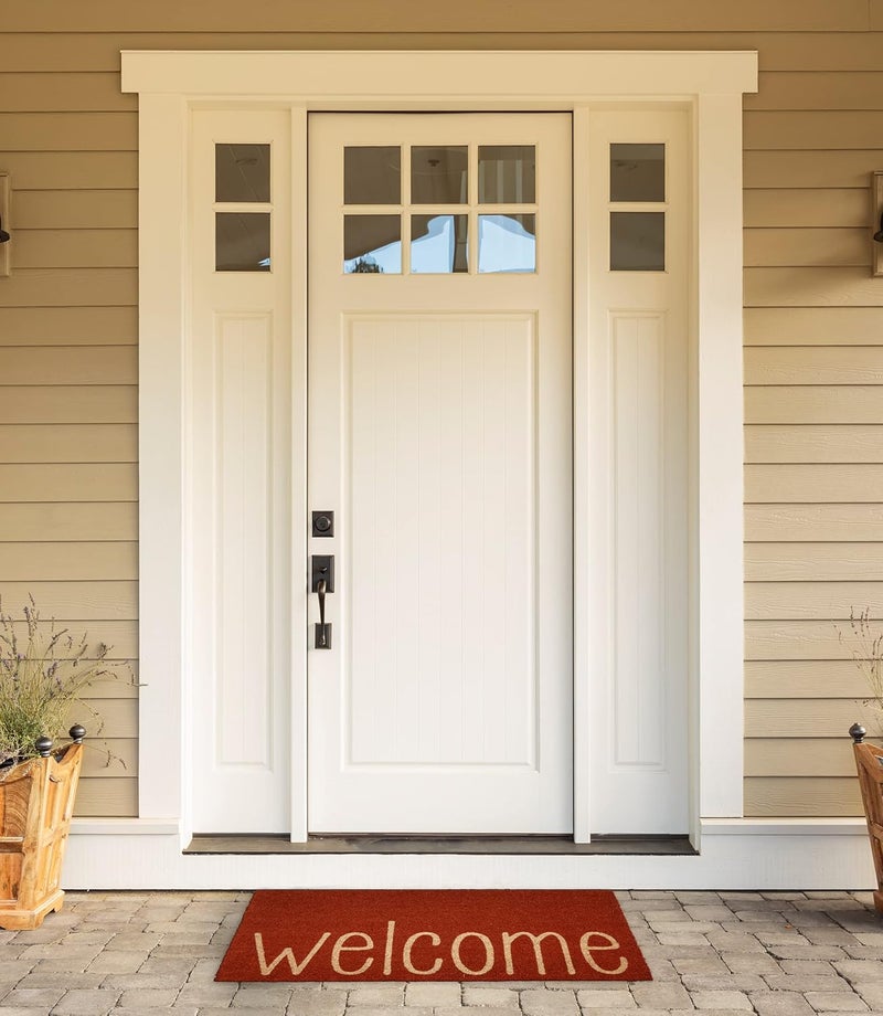 DII Natural Coir Doormat Outdoor Welcome Mat, 17x29, Rusty Orange - Image 4