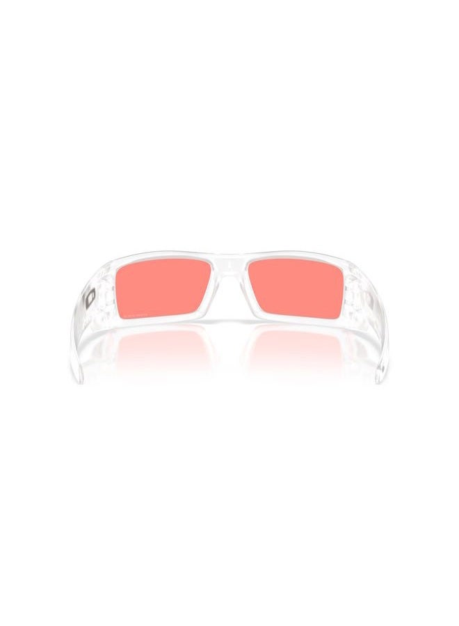 OAKLEY Men's OO9014 Gascan Rectangular Sunglasses, Matte Clear/Prizm Peach, 60 mm - Image 4
