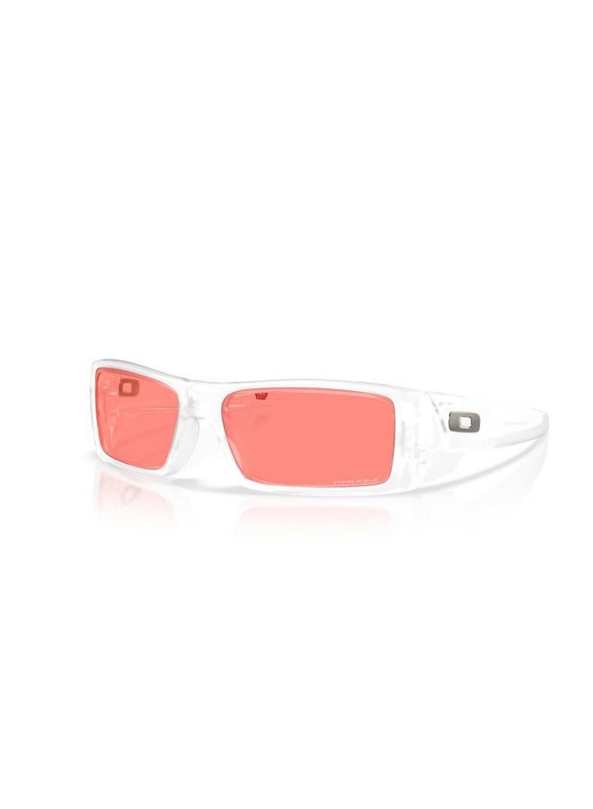 OAKLEY Men's OO9014 Gascan Rectangular Sunglasses, Matte Clear/Prizm Peach, 60 mm - Image 2