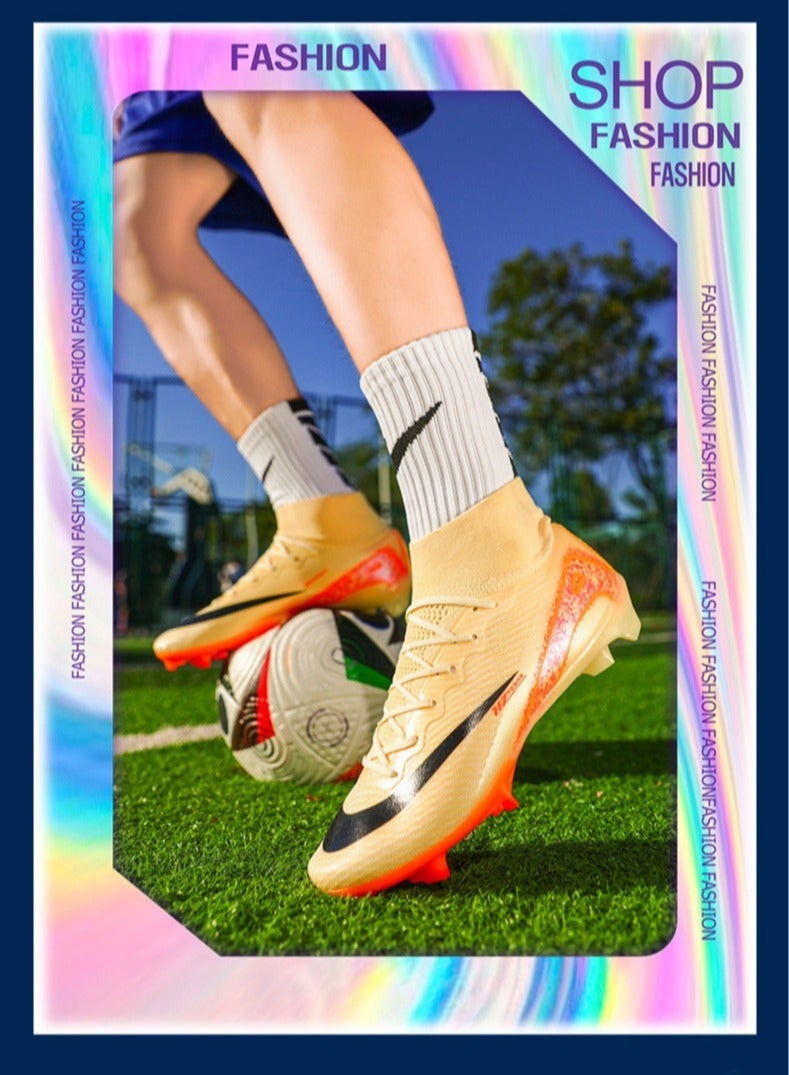 SKT Shiketro Low-Top Football Shoes, Long-Spike World Cup TF Broken-Spike Grass Football Shoes For Male And Female Students, Personalized High-Top Sports Shoes  - Image 3