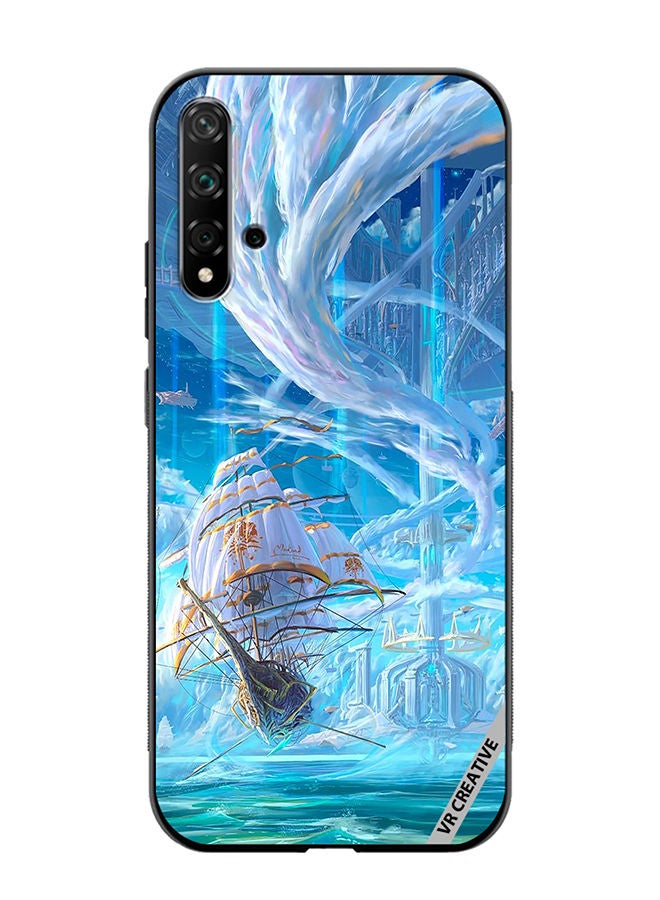 VR CREATIVE Protective Case Cover For Huawei Nova 5T Castle With Clouds Design Multicolour - Image 1