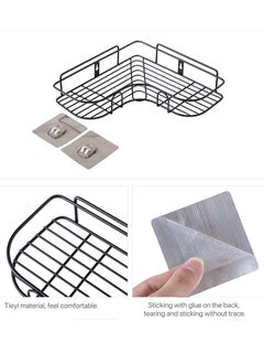 Generic 2 Pack Corner Shower Bathroom Shelf, Rust Proof Bathtub Accessories Organizer, Adhesive Basket Storage Rack Shampoo Holder Wall Organization  - Image 4