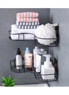 Generic 2 Pack Corner Shower Bathroom Shelf, Rust Proof Bathtub Accessories Organizer, Adhesive Basket Storage Rack Shampoo Holder Wall Organization  - Image 3