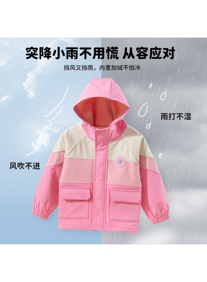 Bornbay جاكيت عصري غير قابل للرياح مبطن بالفليس للفتيات في الربيع والخريف - Image 5