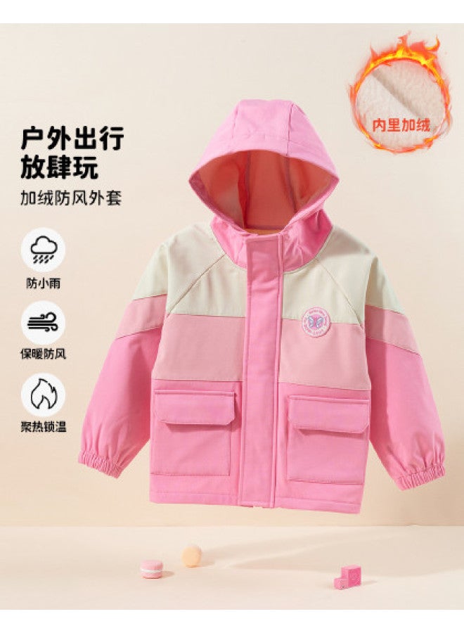 Bornbay جاكيت عصري غير قابل للرياح مبطن بالفليس للفتيات في الربيع والخريف - Image 1