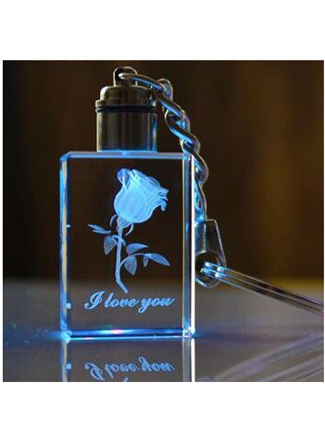 Bukela Crystal Keychain Zodiac Glow-in-the-Dark Pendant Birthday Gift Rose Cube - Image 1