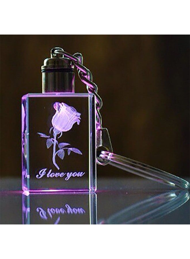 Bukela Crystal Keychain Zodiac Glow-in-the-Dark Pendant Birthday Gift Rose Cube - Image 2