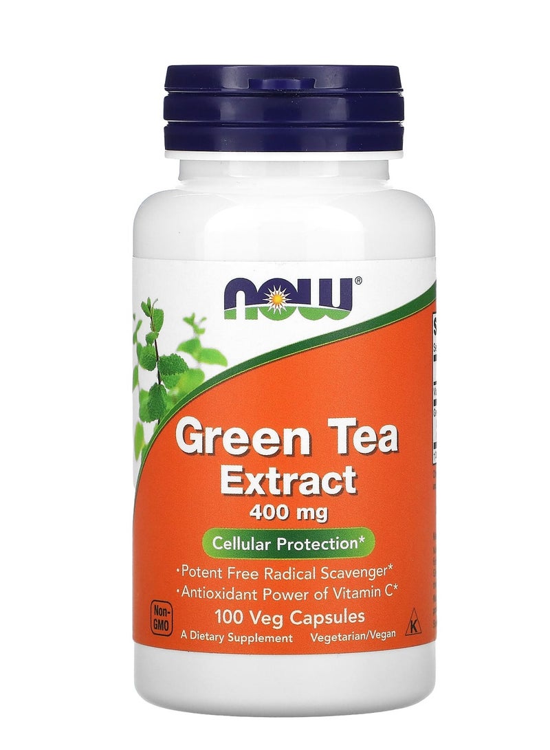 Now Green Tea Extract, 400 mg, 100 Veggie Capsules