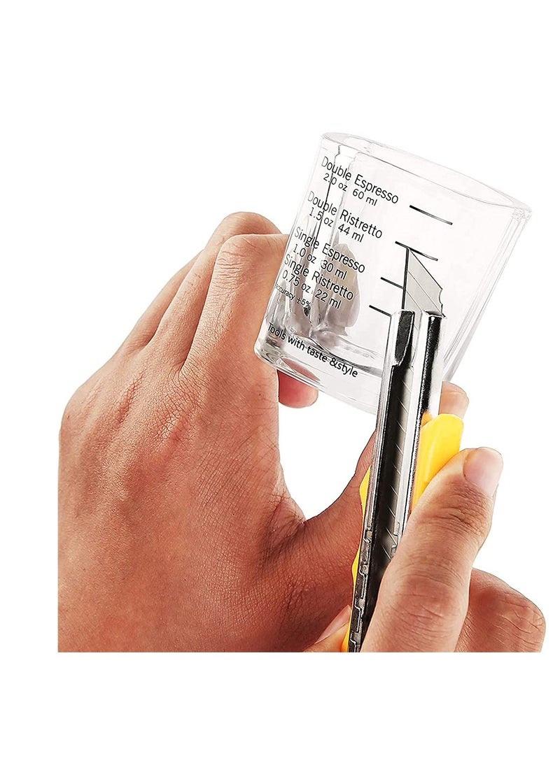 Coffee Measuring Cup,3 Pcs Glass Measuring Cup, Graduated Measuring Jug Kitchen Small Coffee Milk Creamer Jug Milk Coffee Espresso Barista Pitcher Baking Supplies 60 Milliliters