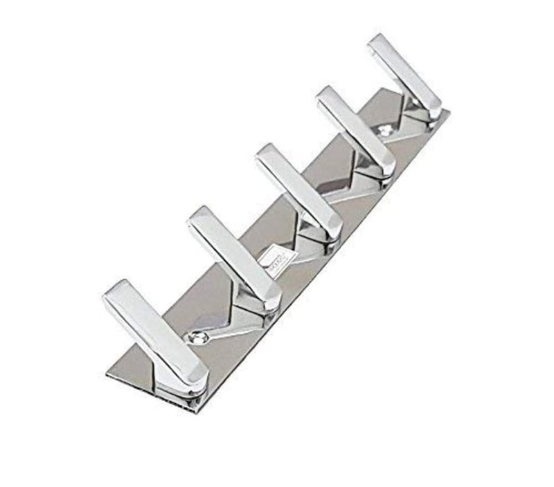 REDON Bathroom Cloth Hooks 5 PIN Cloth Hanger Wall Door Hooks Rail for Hanging Clothes, Towel Hook Set, Bathroom Robe Hooks Rail for Hanging Keys, Towel Hooks (Pack of 4) - Image 4