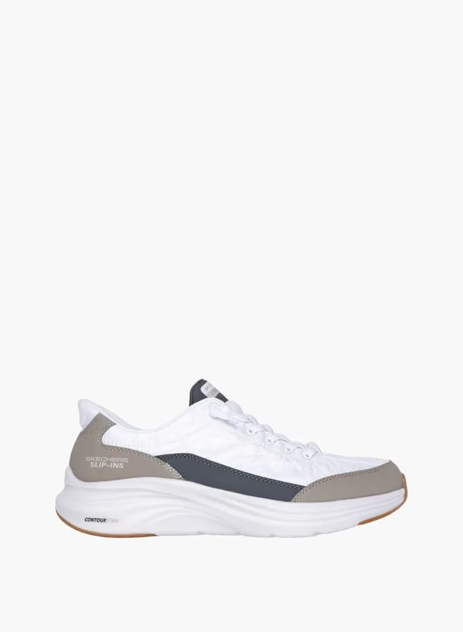 Men's Panelled Sports Shoes With Lace-Up Closure - Vapor Foam