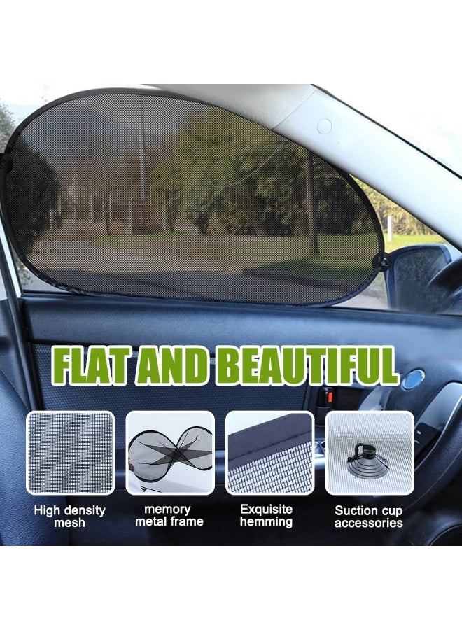 WangPangZi 2PCS Car Window Shade, 65*38cm Universal Side Window Sun Shade Blocker with Suction Cups, Mesh Vehicle Window Screen Provide Glare and UV Rays Protection for Baby, Universal Car Accessories for Most Models - Image 5