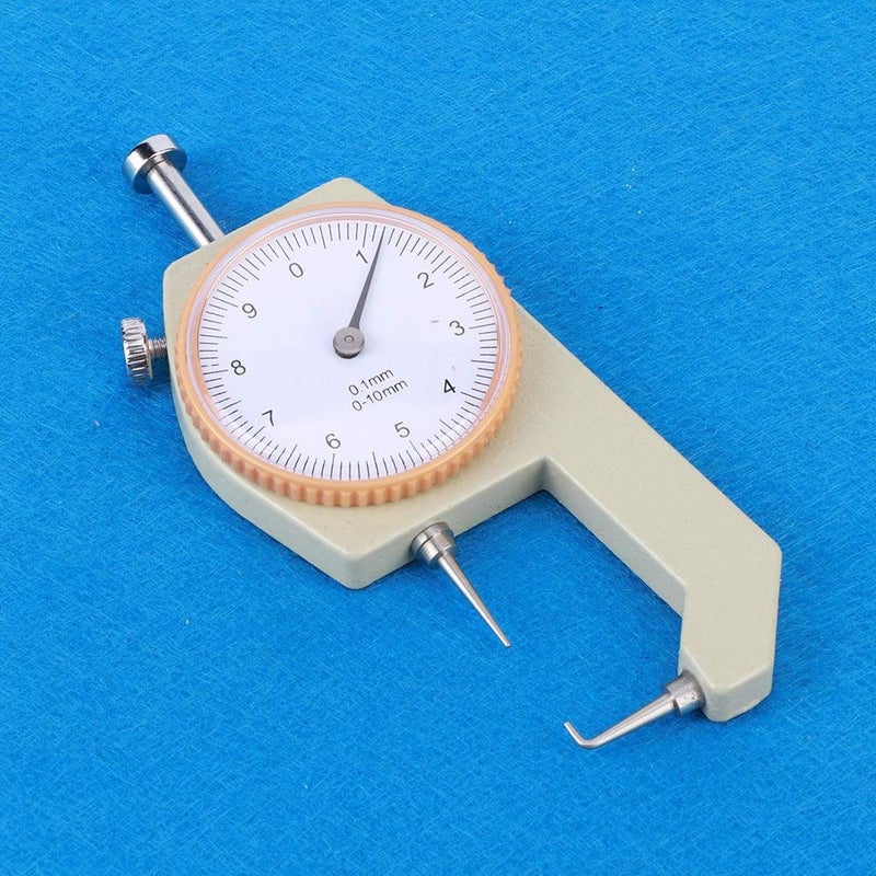 Hapivida 010mm Portable Leather Measuring Tool with Curved Tip Three Heads Dial Scale - Image 5