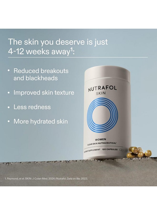 NUTRAFOL Nutrafol Clear Skin Acne Supplement for Women, Clinically Tested for Clearer, Smoother Skin, Physician-Formulated, Vegan - 1-Month Supply  - Image 3