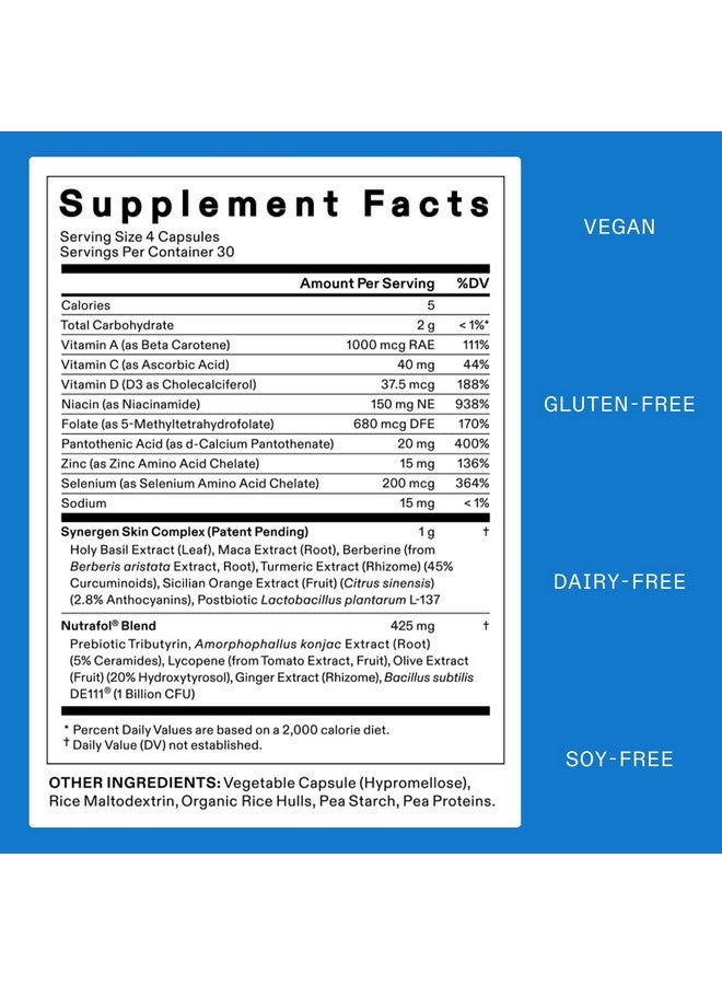 NUTRAFOL Nutrafol Clear Skin Acne Supplement for Women, Clinically Tested for Clearer, Smoother Skin, Physician-Formulated, Vegan - 1-Month Supply  - Image 5