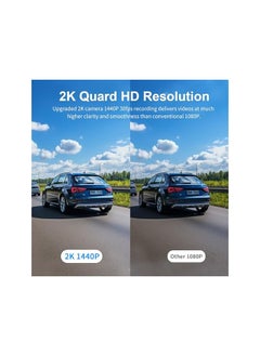 KAWA KAWA Car Camera Dash Cam 2K 1440P Full QHD Dash Camera 30fps - Voice Control, 360° Rotating Body, 145°Wide Angle Dashcam, WDR with Super Night Vision, 24H Parking Monitoring and G-sensor, D6  - Image 3