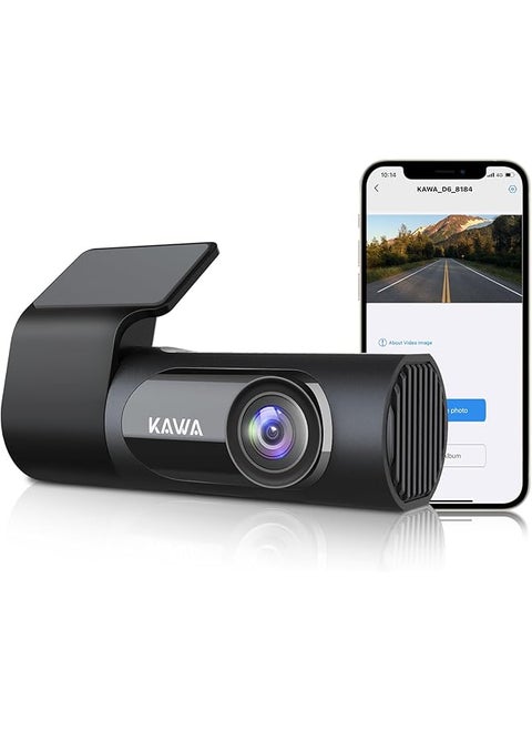 KAWA Car Camera Dash Cam 2K 1440P Full QHD Dash Camera 30fps - Voice Control, 360° Rotating Body, 145°Wide Angle Dashcam, WDR with Super Night Vision, 24H Parking Monitoring and G-sensor, D6