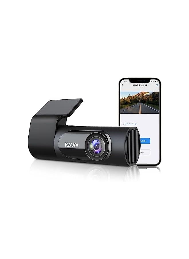 KAWA - KAWA Car Camera Dash Cam 2K 1440P Full QHD Dash Camera 30fps - Voice Control, 360° Rotating Body, 145°Wide Angle Dashcam, WDR with Super Night Vision, 24H Parking Monitoring and G-sensor, D6 - Image 1