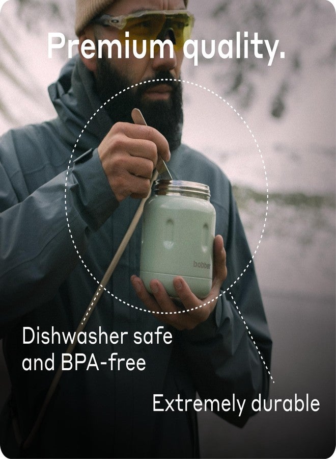 BOBBER 16 oz Insulated Stainless Steel Thermos for Hot Food, Extra-Wide Mouth Soup Container with Spoon and Bowl - Keeps Rice and Pasta Hot for 10 Hours and Salads Cold for 15 Hours (Green) - Image 5