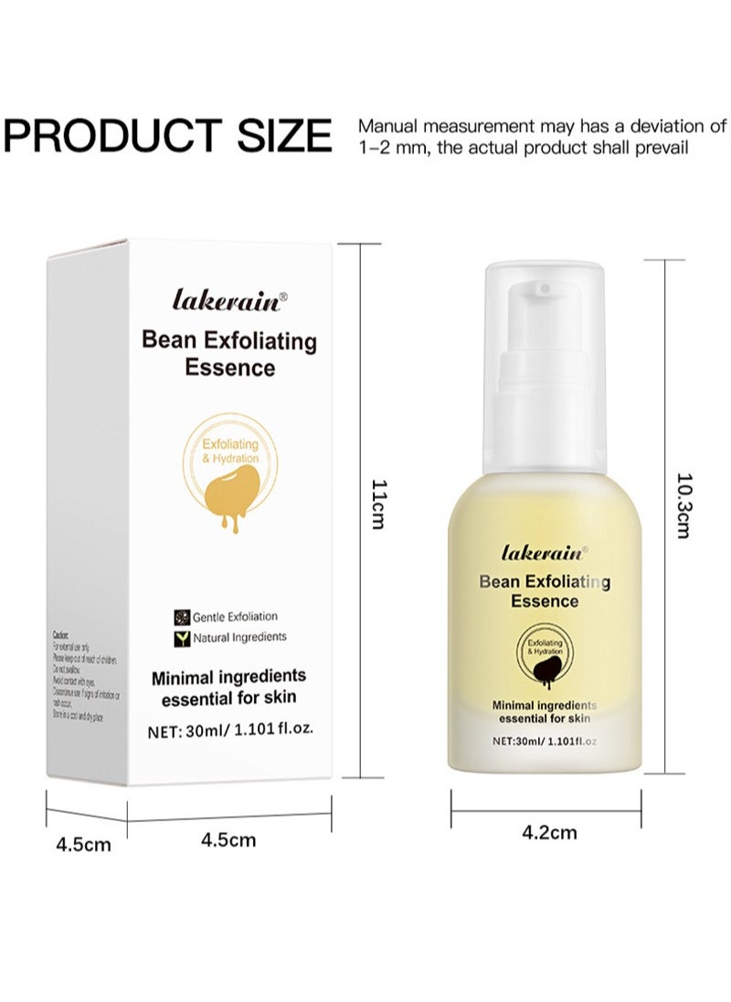 lakerain - Bean Exfoliating Essence, Vegansnail, Exfoliating Essence for Face, Natural Ingredients Skin Care,Gentle Exfoliation 30ml - Image 1