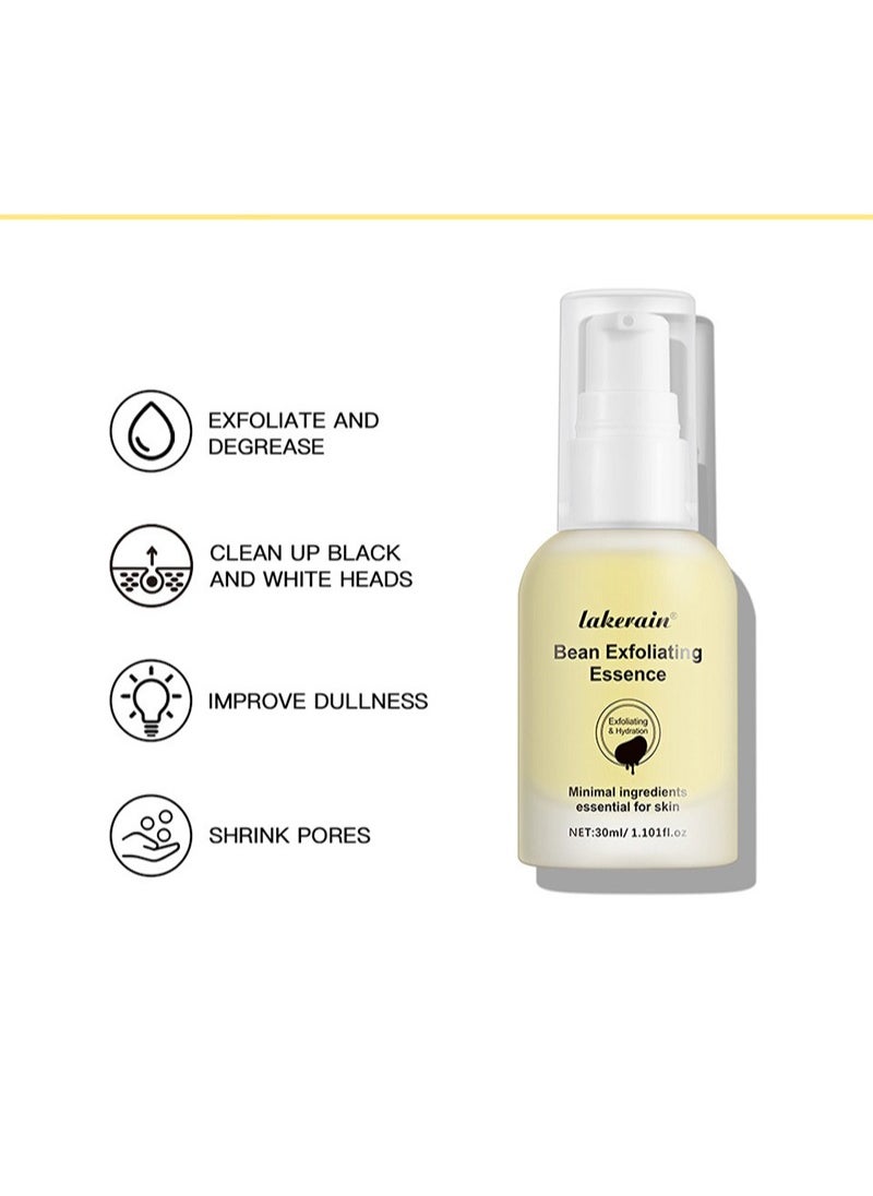lakerain - Bean Exfoliating Essence, Vegansnail, Exfoliating Essence for Face, Natural Ingredients Skin Care,Gentle Exfoliation 30ml - Image 1