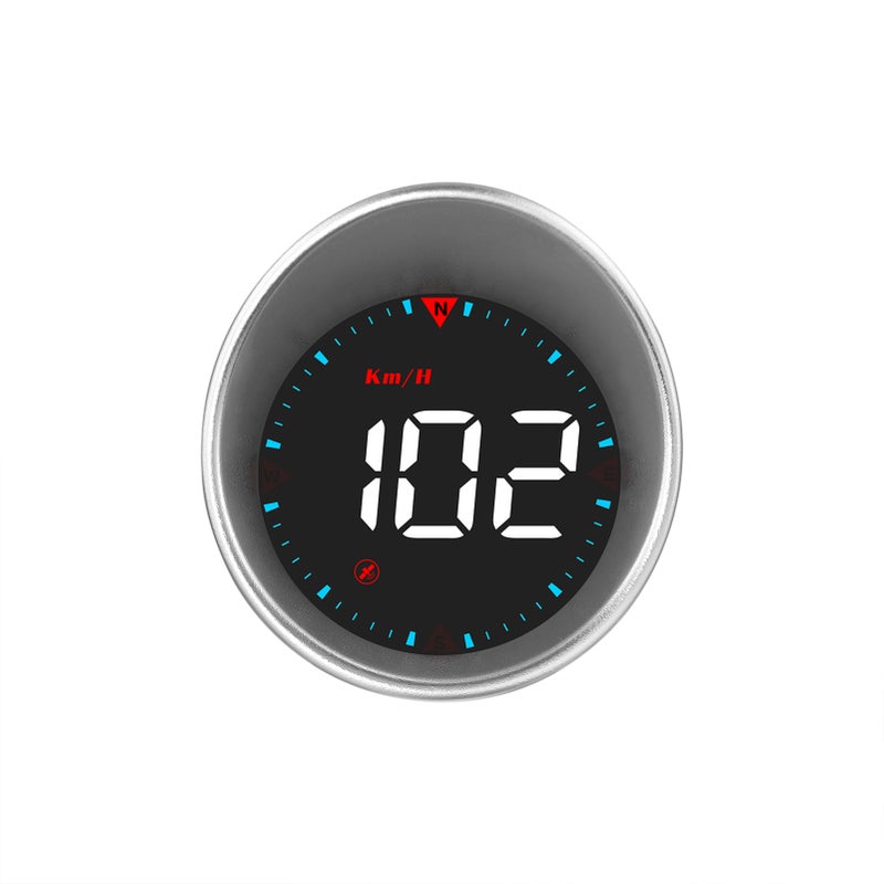 شاشة عرض رأسية لسيارة (HUD) - عداد سرعة رقمي يعرض المسافة المقطوعة أثناء القيادة، زاوية البوصلة، انذار تجاوز السرعة وإنذار القيادة التعبية - Image 1