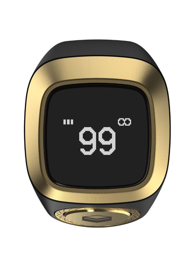 iQIBLA Zikr1 lite Smart Tasbih Tally Counter Ring for Muslims Zikr Digital Tasbeeh 5 Prayer Time Reminder Bluetooth Waterproof 20mm - Black - Image 1