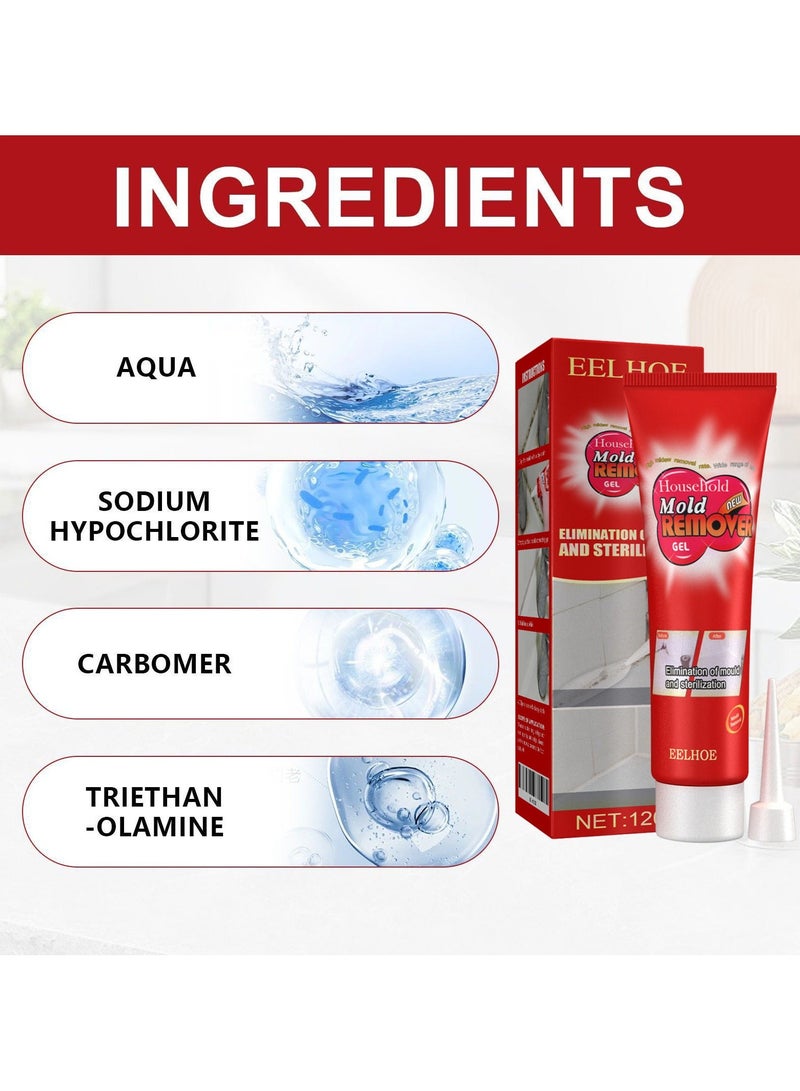 EELHOE Mold Removal Gel, Multi-Purpose Mold Remover for Tiles, Walls, and Washing Machines 120g - Image 3