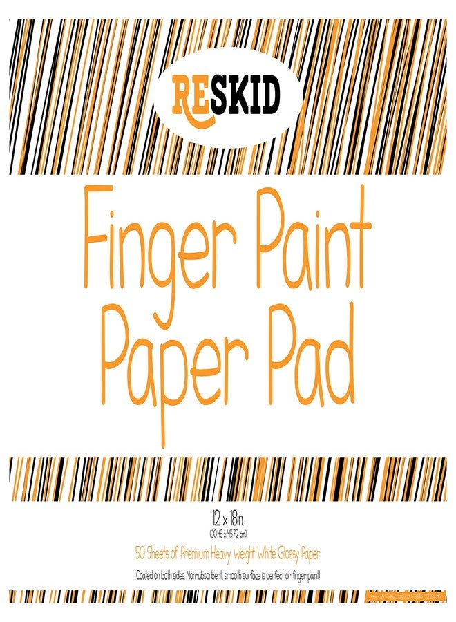 Reskid Large Finger Paint Paper Pad (12 x 18 inches) - 50 Sheets, 2-Pack - Toddlers and Kids Art Supplies, Fingerpaint Paper, Paint Pad - Image 3
