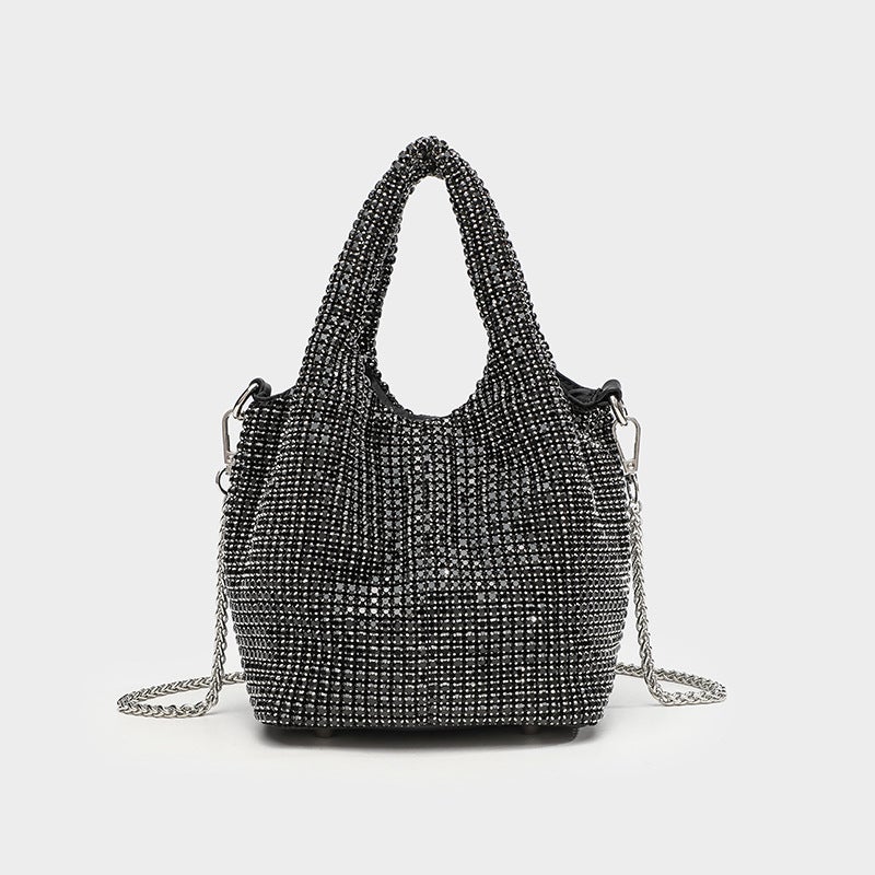 New Full Rhinestone Shiny Rhinestone Women'S Bag With Diamond-Encrusted Evening Bag, Handbag, Vegetable Basket Chain Shoulder Bag, Crossbody Bag - Image 5