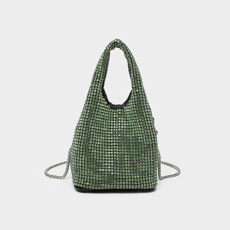New Full Rhinestone Shiny Rhinestone Women'S Bag With Diamond-Encrusted Evening Bag, Handbag, Vegetable Basket Chain Shoulder Bag, Crossbody Bag - Image 4