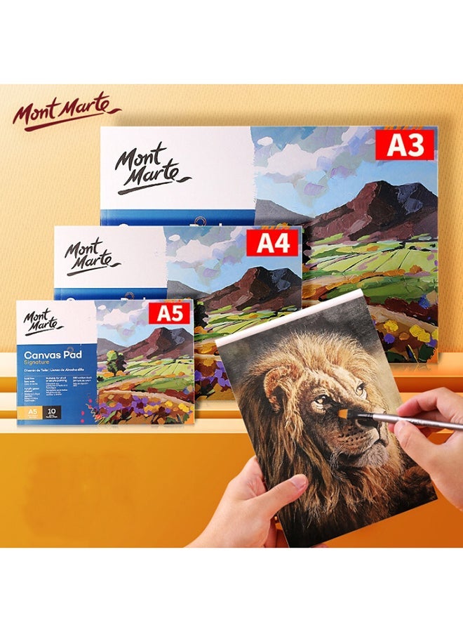 NIBEMINENT 10 Sheet Oil Acrylic Painting Canvas Pad Paper,30x90 cm Multicolour - Image 4