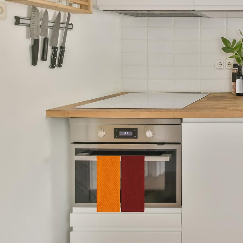 DecorRack 100% Cotton Kitchen Towels, 15" x 25" Absorbent Dish Towels [Premium Quality 400 GSM] Fall Set (Pack of 4) - Image 3