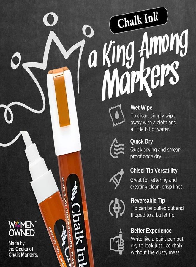 Chalk Ink White Chalk Markers - Chisel & Fine Tip Set (White, Mix Tip, 2 Pack) - Image 2