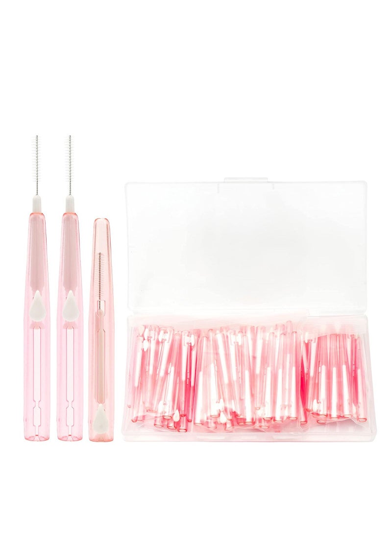 Excefore 60 Count Retractable Interdental Soft Brush Dental Picks, Dental Floss Picks Refill Inter-Dental Brush Teeth Stick Toothpick Flosser for Oral Deep Clean (1/16" Diameter Picks) - Image 1