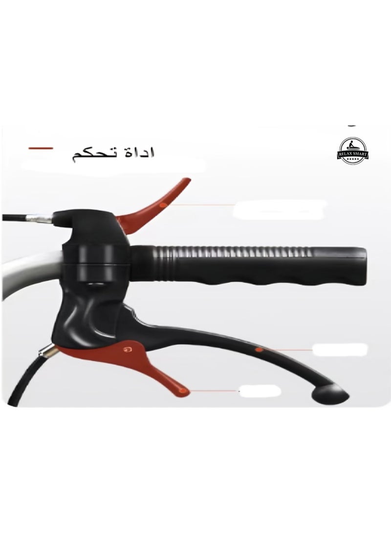 Relax Smart Foldable Lightweight Wheelchair with Adjustable Backrest and Neckrest – Portable Mobility Chair for Comfort and Easy Transport - Image 3