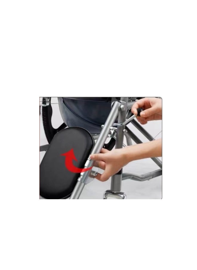 Relax Smart - Foldable Lightweight Wheelchair With Wheels, Adjustable Backrest And Neckrest - Image 1