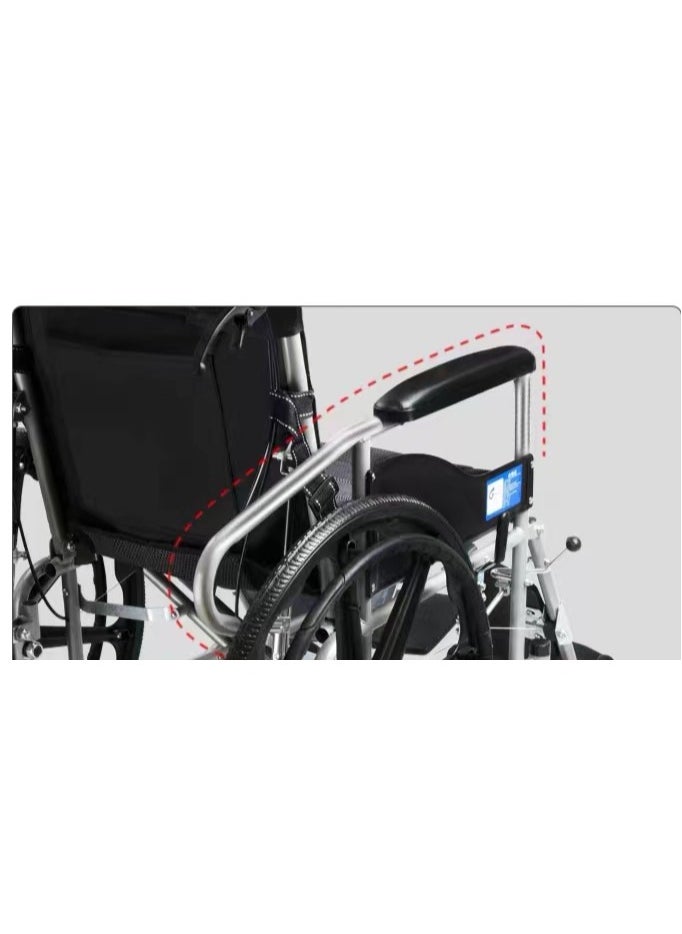 Relax Smart - Foldable Lightweight Wheelchair With Wheels, Adjustable Backrest And Neckrest - Image 1