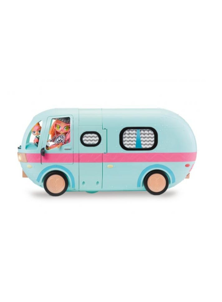2-in-1 Glamper Fashion Camper with 40+ Surprises - Includes Doll, Water Slide, Fashion Runway, DJ Booth, Lights & Sounds - Great Gift for Kids  - Image 3