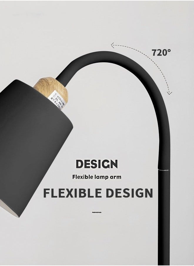 MIXDE - Archiology Arc Floor Lamp With Lamp Shade LED Bulb Black - Image 1
