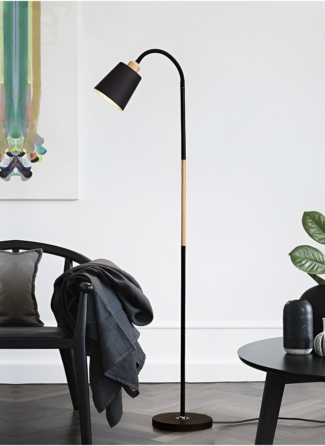 MIXDE - Archiology Arc Floor Lamp With Lamp Shade LED Bulb Black - Image 1